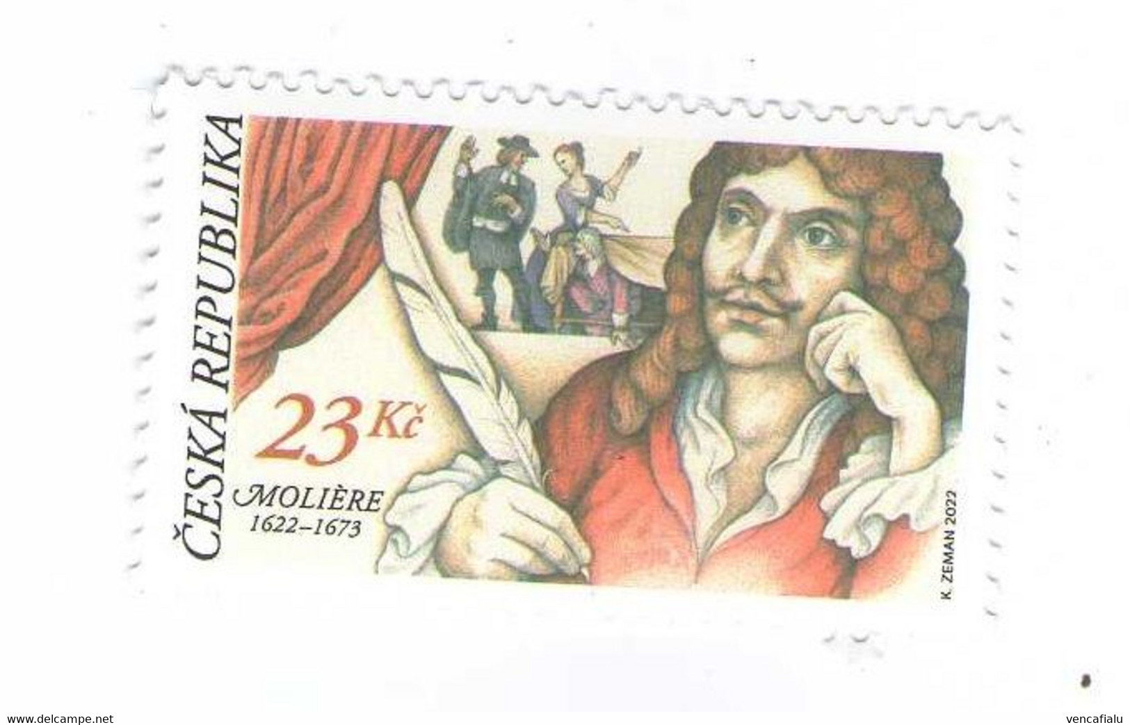 Czech Republic 2022 - Moliere, 1 Stamps,MNH - Nuevos