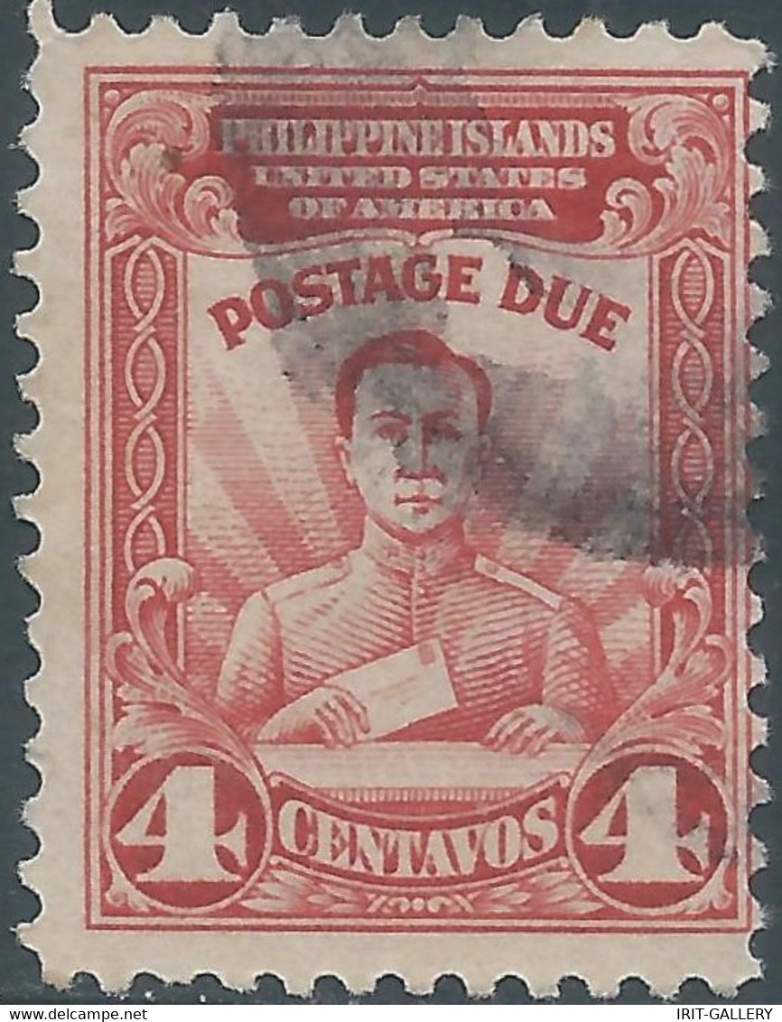 Filippine-Philippines Islands,1928 Revenue Tax Fiscal,POSTAGE DUE,4c Used - Philippines