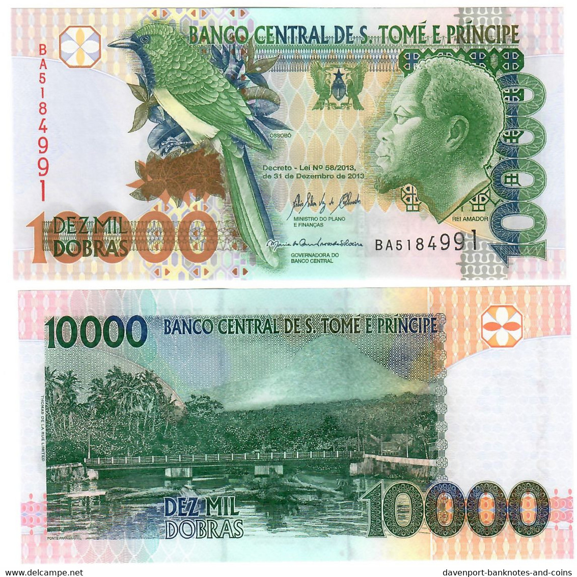 St Thomas & Prince Sao Tome E Principe 10000 Dobras 2013 UNC - Sao Tomé Et Principe