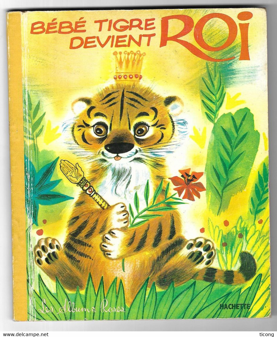 LES ALBUMS ROSES HACHETTE - BEBE TIGRE DEVIENT ROI DE GILLES SAINT CERERE, ILLUSTRATIONS DE GIANNINI, 1ERE EDITION 1964, - Hachette