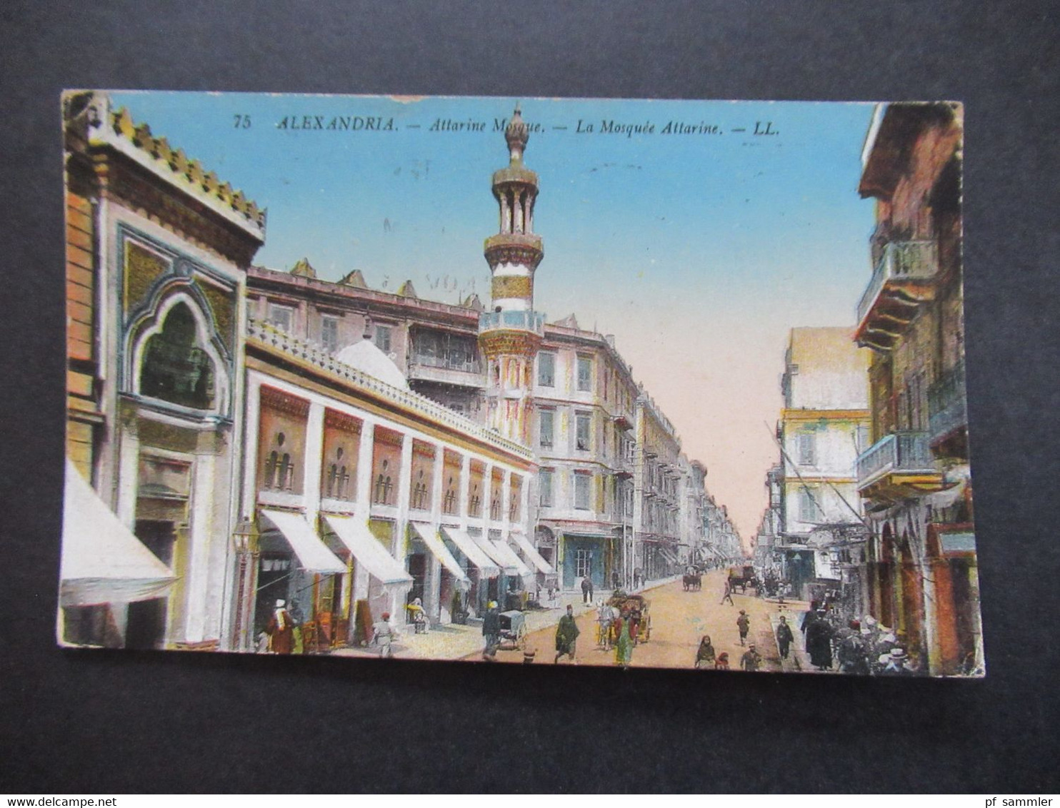 AK / PK Ägypten 1913 Alexandria Attarine Mosque La Mosuee Attarine Nach Leicester Und Dann Weitergeleitet - Alexandrie