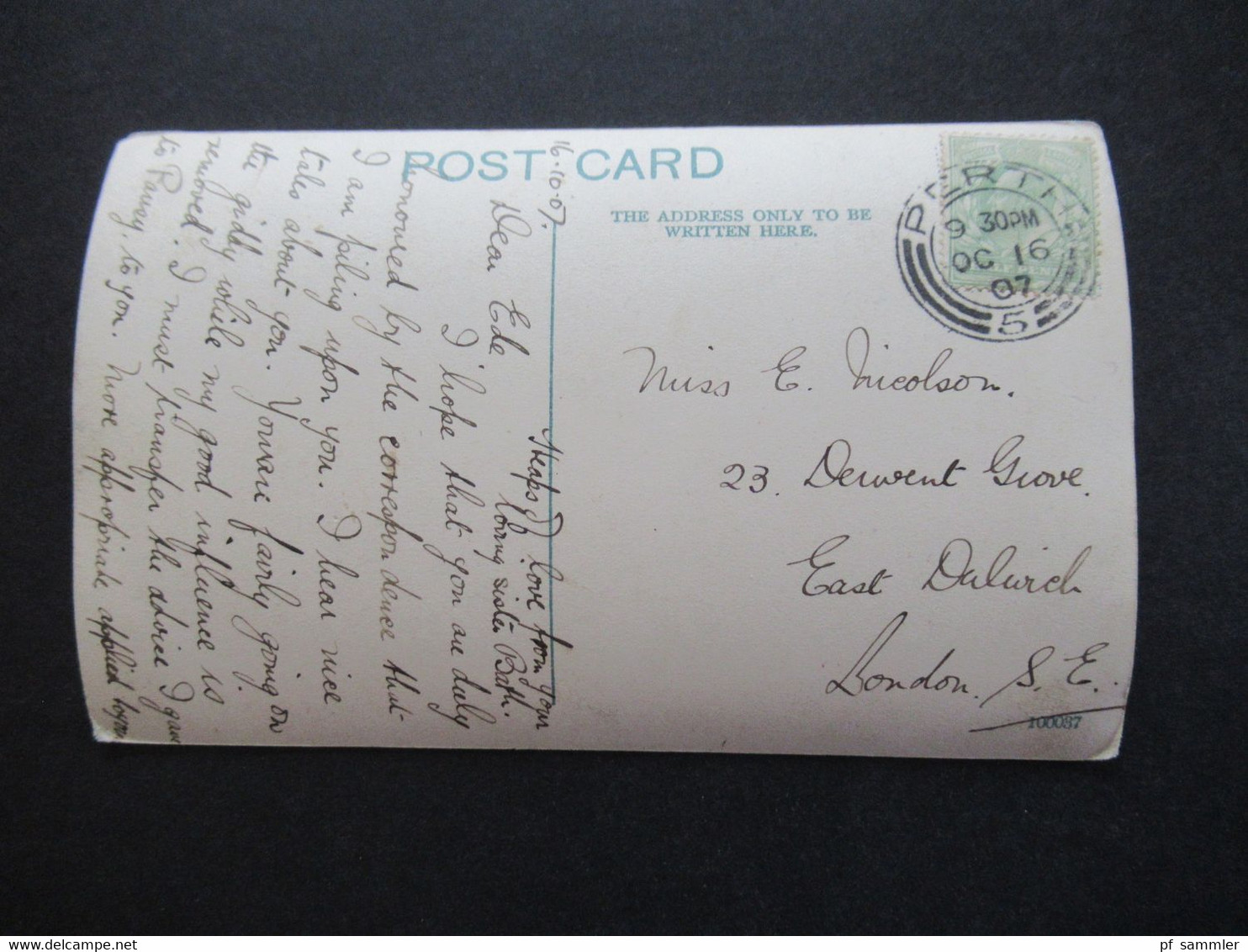 AK / PK GB / UK 1907 Schottland On The Tay At Perth Nach London Gesendet Sauberer Stempel Perth 5 - Perthshire