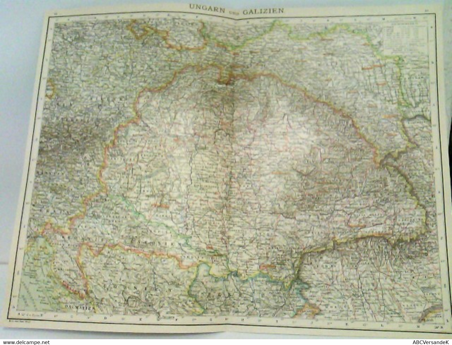 Farblithografie Ungarn Und Galizien, Maßstab 1 : 2.500.000 - Other & Unclassified