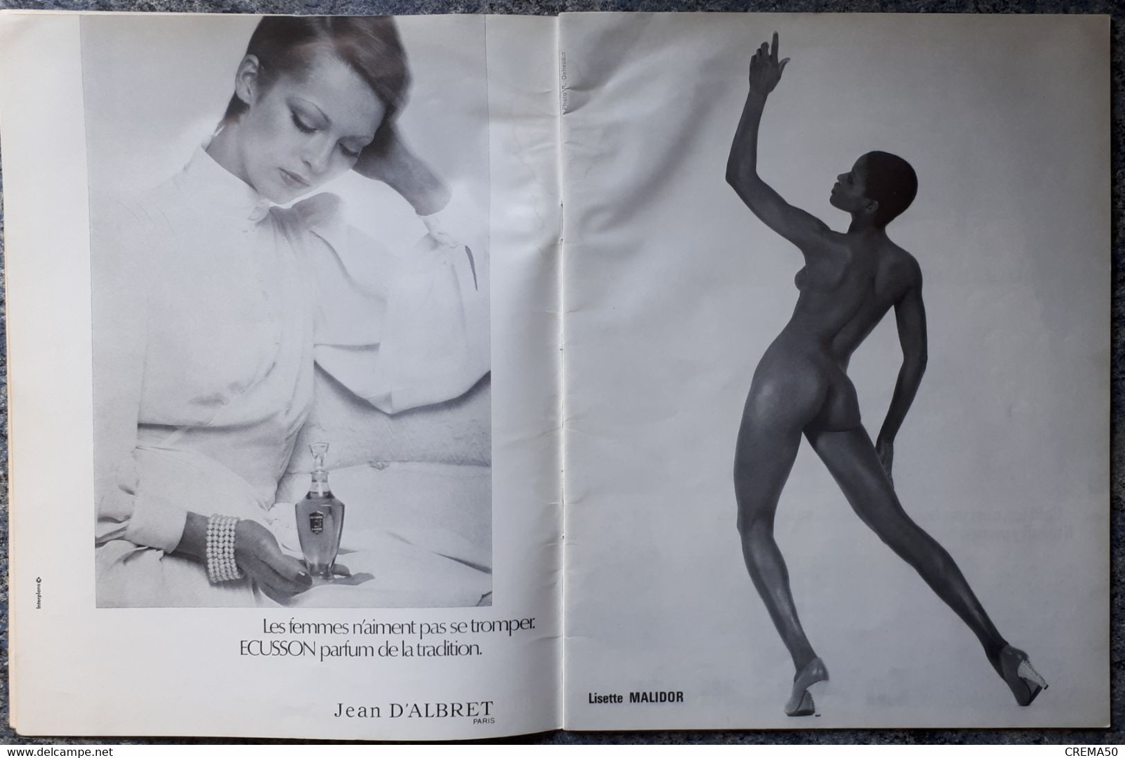 Rare Programme, CASINO de PARIS -  ZIZI JE T'AIME -  Lisette MALDOR. Yves St Laurent, femmes nues - Vers 1970