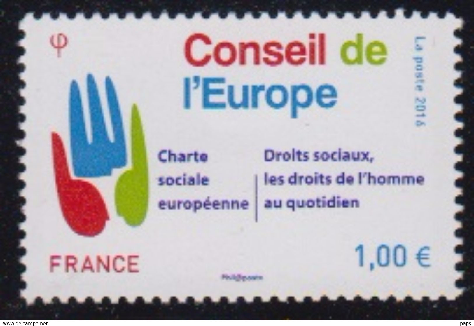 2016-N° 168** CHARTE SOCIALE EUROPEENNE - Mint/Hinged