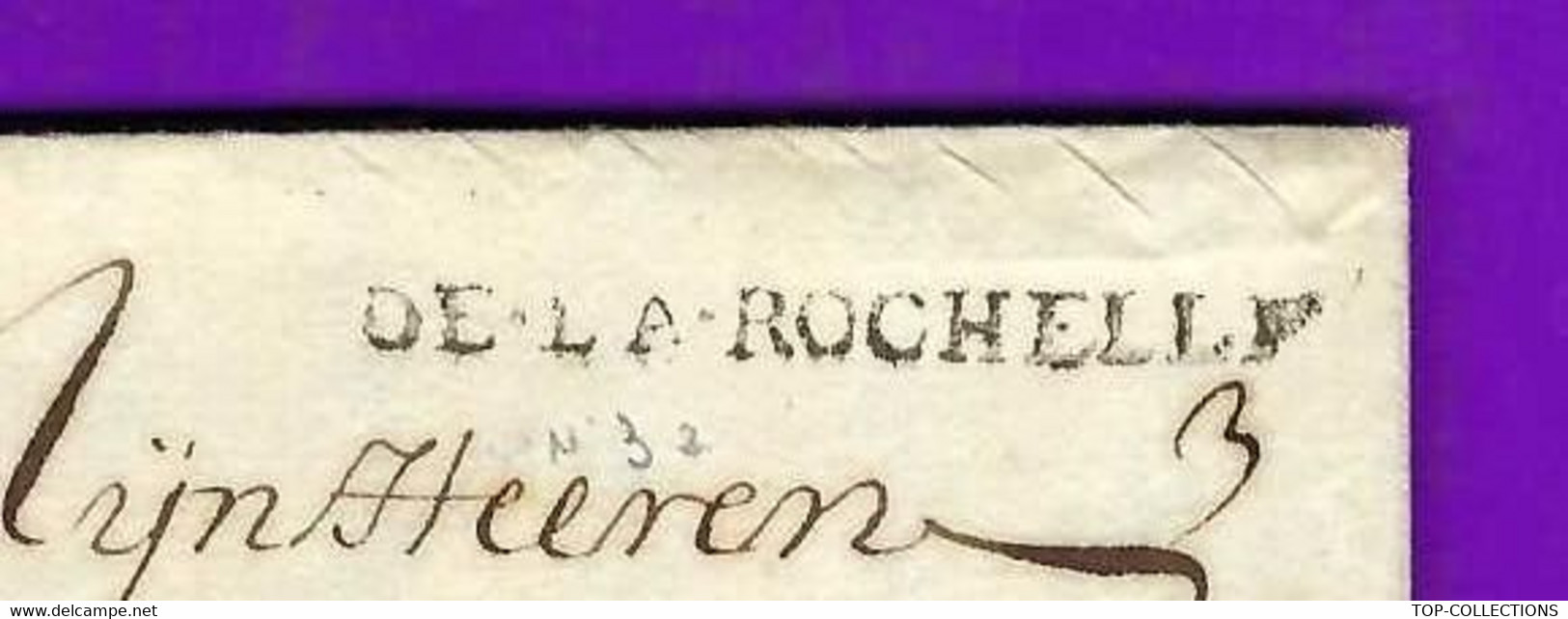 1730  La Rochelle  =>Middelburgse Commercie Compagnie (MCC) Compagnie De Commerce De MIDDELBOURG Zélande Pays Bas - Historische Dokumente