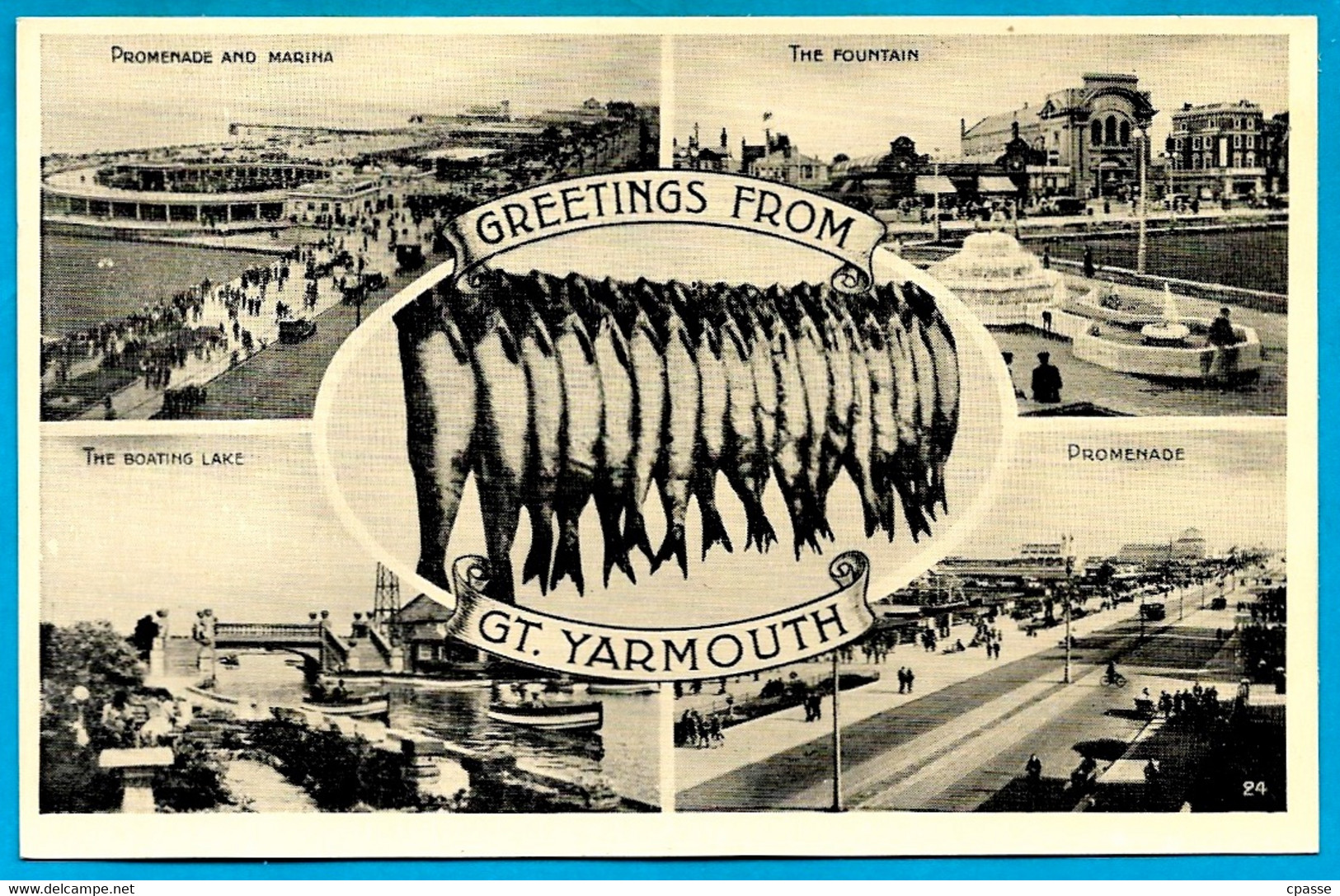 CPA Multivues Post Card UK Norfolk GREETINGS FROM GT. (Great) YARMOUTH * Poisson Séchage Pêche - Great Yarmouth