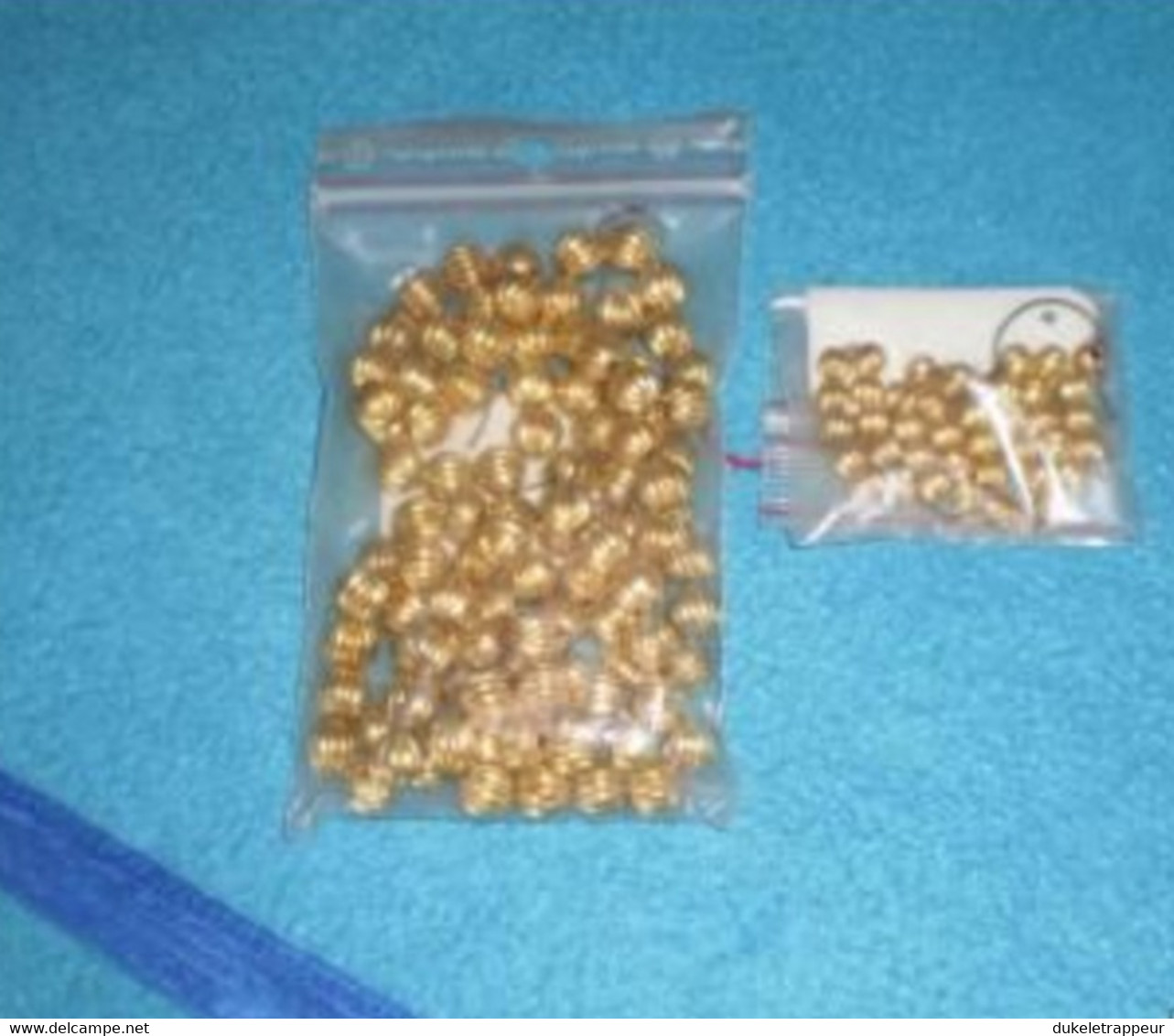Perles Striées En Métal Doré 6 Mm ! Indianiste, Trade, Reconstitution... - Parels