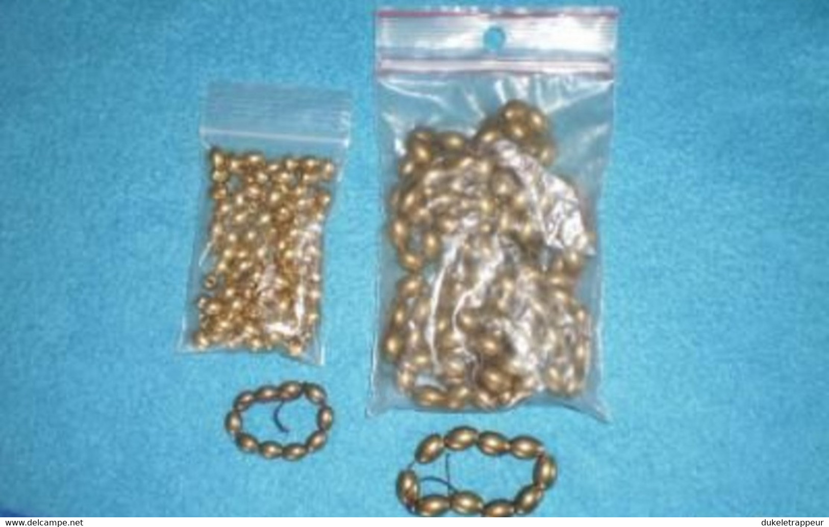Perles En Laiton Massif (petit Modèle) Appelées "OLIVES" ! Indianistes, Reconstitutions, Trade. - Parels