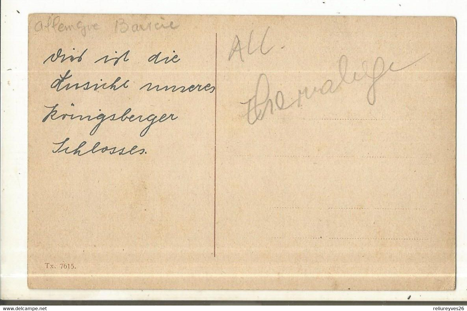 CPA ,Allemagne , N°7615 ,Kônigsberg I Pr. , Kgl. Schlob , Ed. TS. - Non Classés