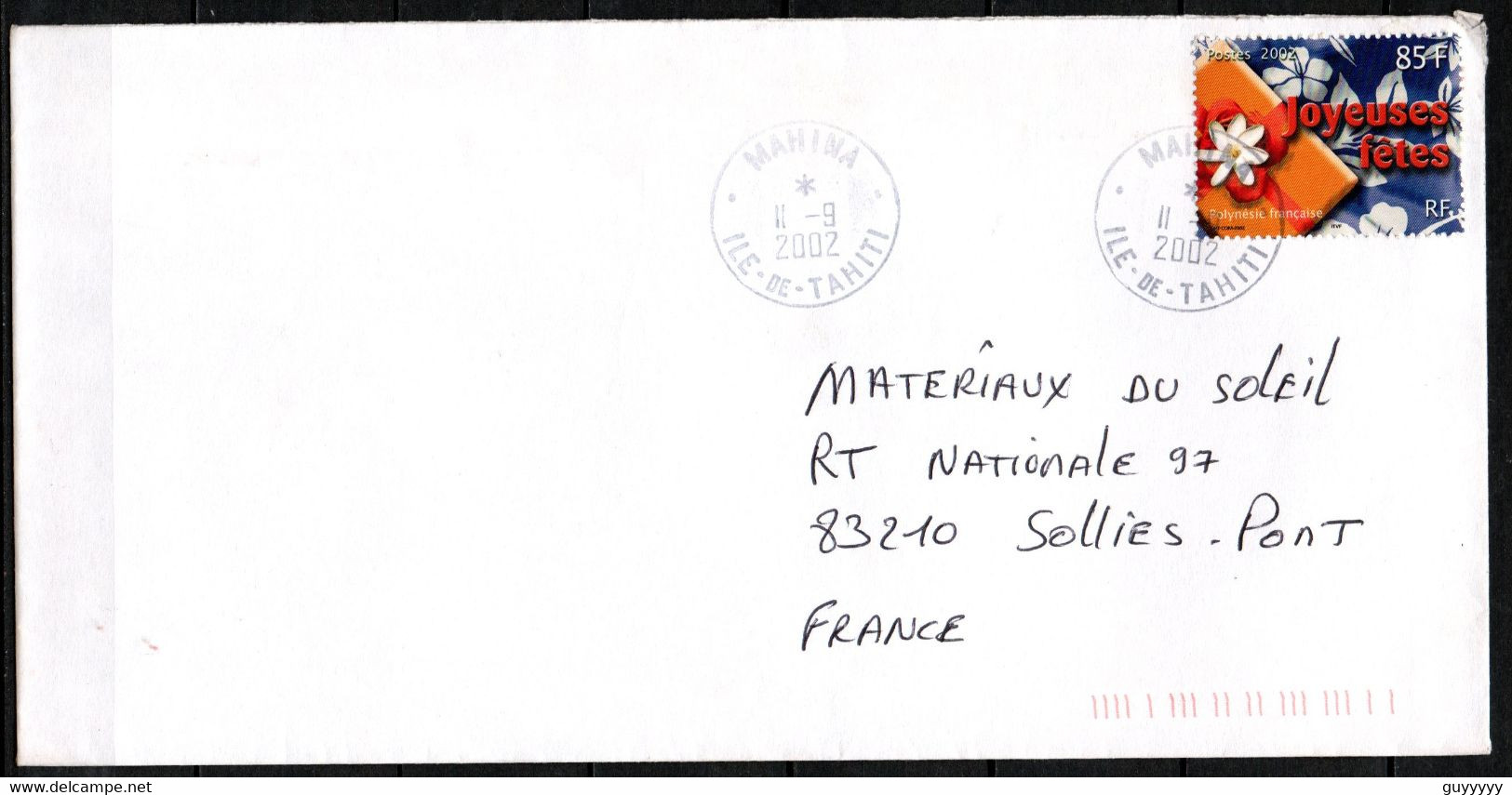 Polynésie - Lettre - 2002 - Yvert N° 660 - Mahina - Storia Postale