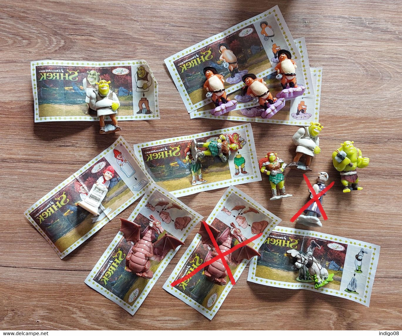 Lot De 11 Figurines Shrek 2009 + 9 Bpz - Komplettsets