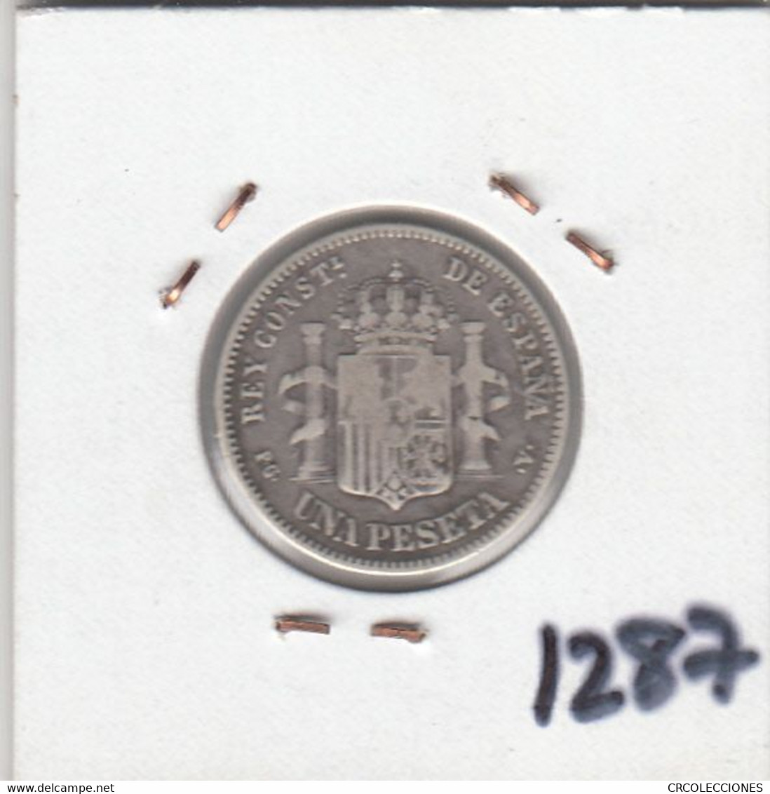 E1287 MONEDA ESPAÑA ALFONSO XIII 1 PESETA 1894 MBC- 67 - Other & Unclassified