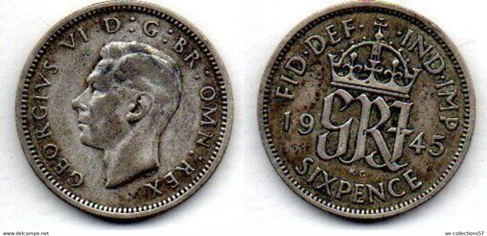 Grande Bretagne 6 Pence 1945 TTB - H. 6 Pence