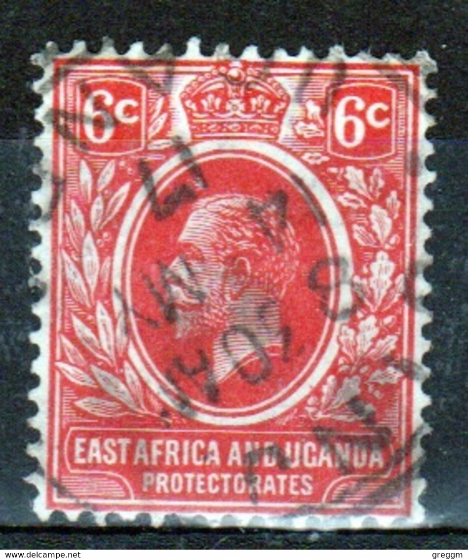East Africa And Uganda 1912 King George V 6c Stamp In Fine Used Condition. - Protectorados De África Oriental Y Uganda
