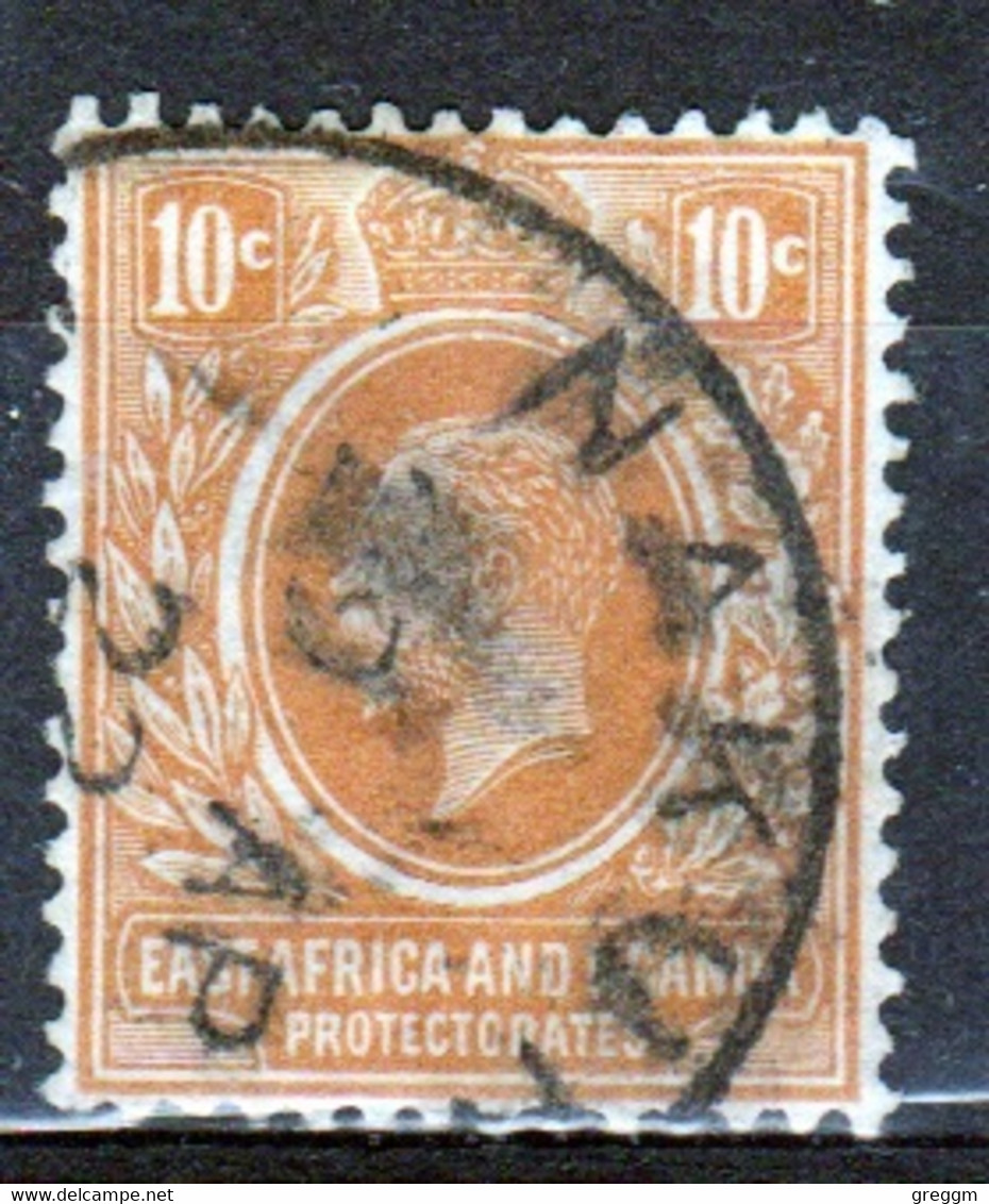 East Africa And Uganda 1912 King George V 10c Stamp In Fine Used Condition. - Protectorats D'Afrique Orientale Et D'Ouganda