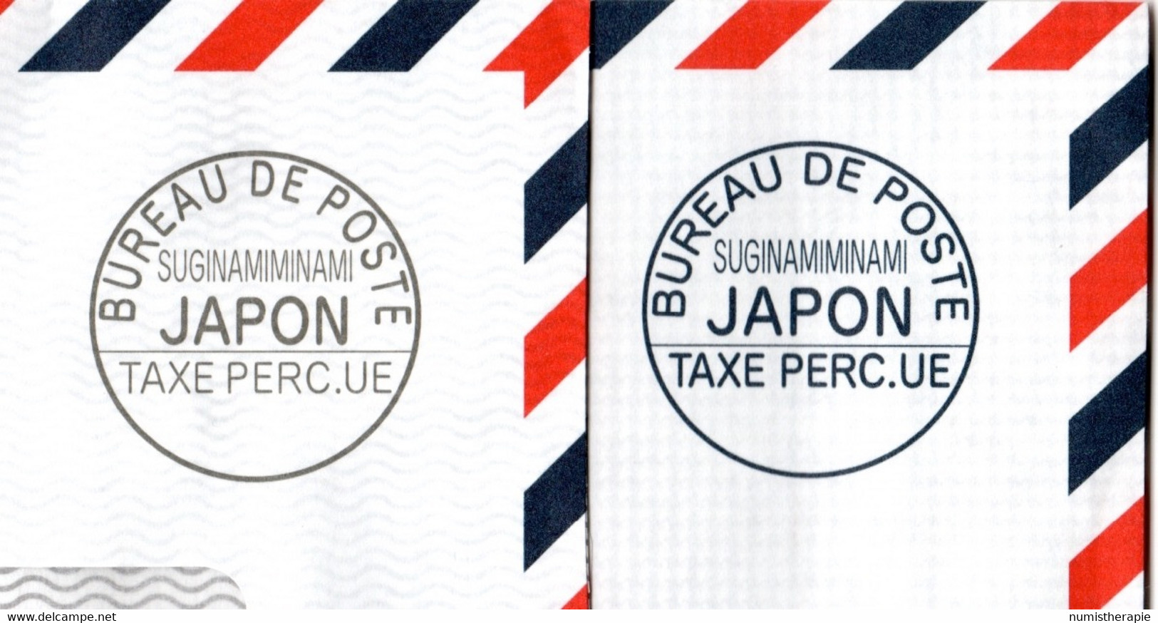 Japon : 2 Enveloppes Avec Timbres Mécaniques Des Bureaux De Poste - Enveloppes