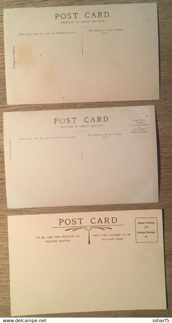 3 Photo Postcards From EMLYN Newcastle 2 Valentine's Series C. 1908 - Newcastle-upon-Tyne