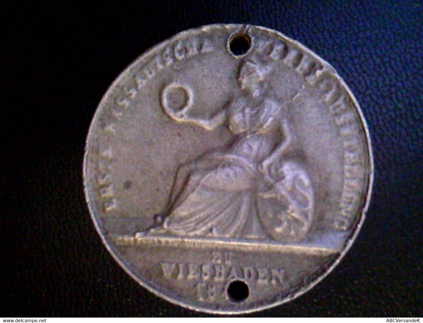 Medaille: VS. Erste Nassauische Gewebe Ausstellung In Wiesbaden  RS. Der Gewerb - Fleisse - Numismatik