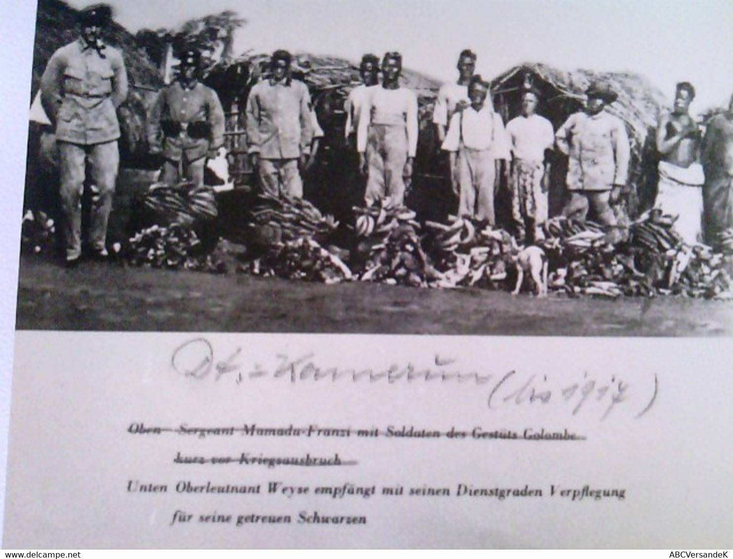 9 Fotos Konvolut: Kamerun 1914 - 1917. Wohl Abfotografiert In Alter Zeit Von Den Originalen Fotos. Handschrift - Militär & Polizei