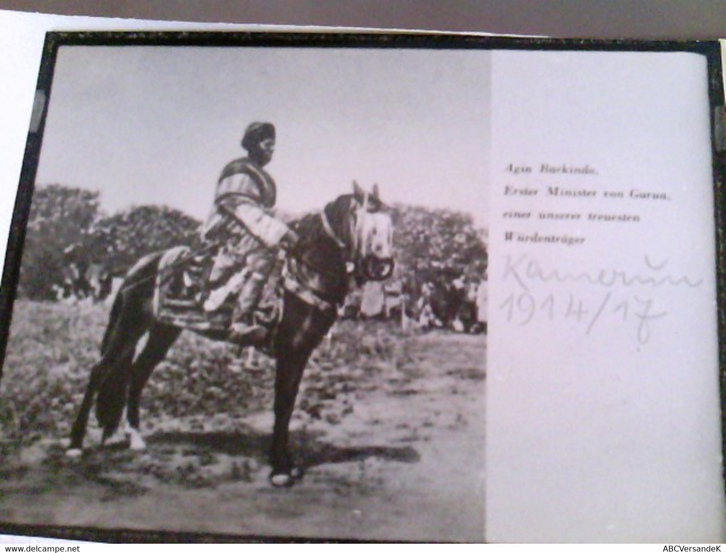 9 Fotos Konvolut: Kamerun 1914 - 1917. Wohl abfotografiert in alter Zeit von den originalen Fotos. Handschrift