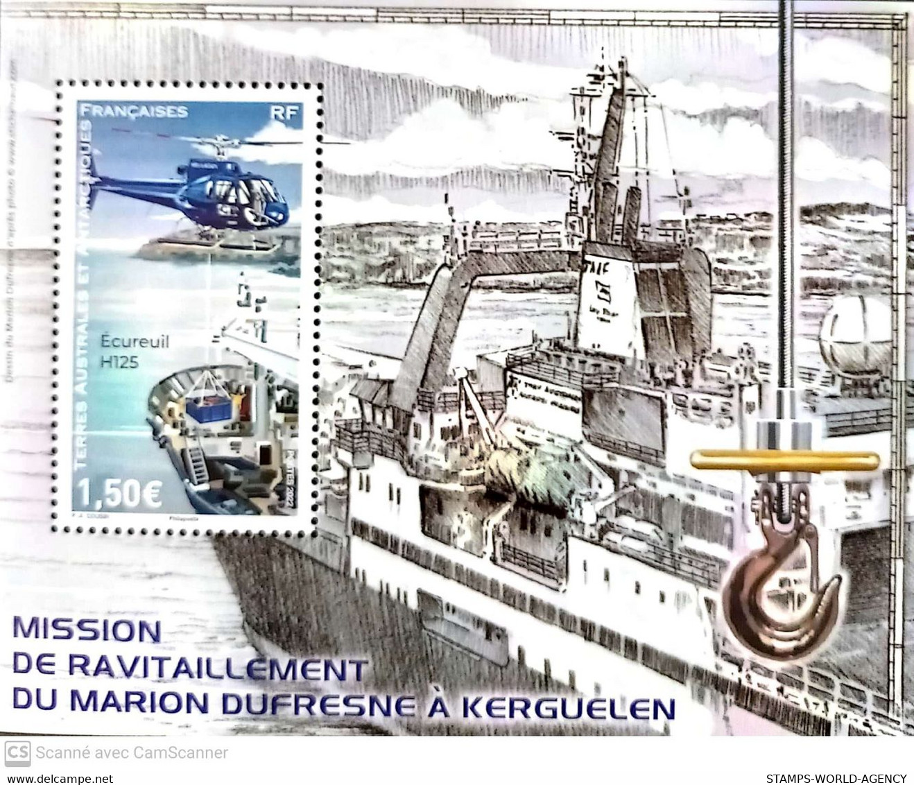 2022-01- TAAF- FSAT-  SHIP MARION DUFRESNE              1V      MNH** - Faune Antarctique