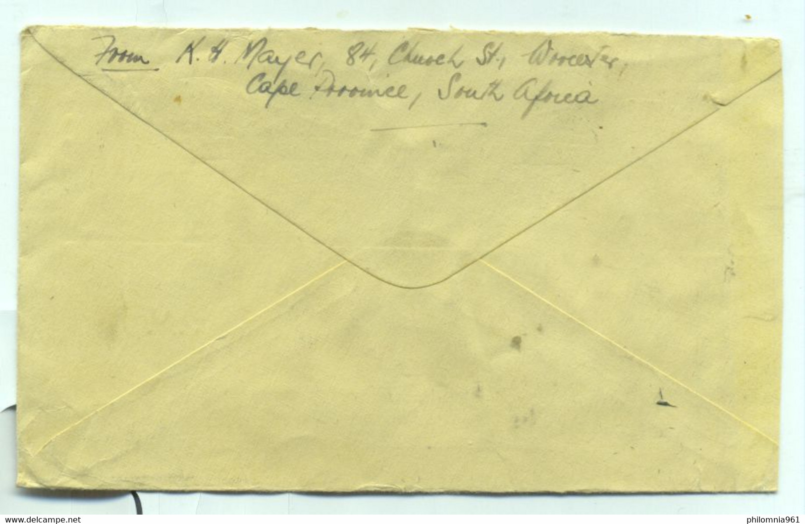 South Africa Worcester AIRMAIL CENSORED COVER To Austria 1946 - Luchtpost