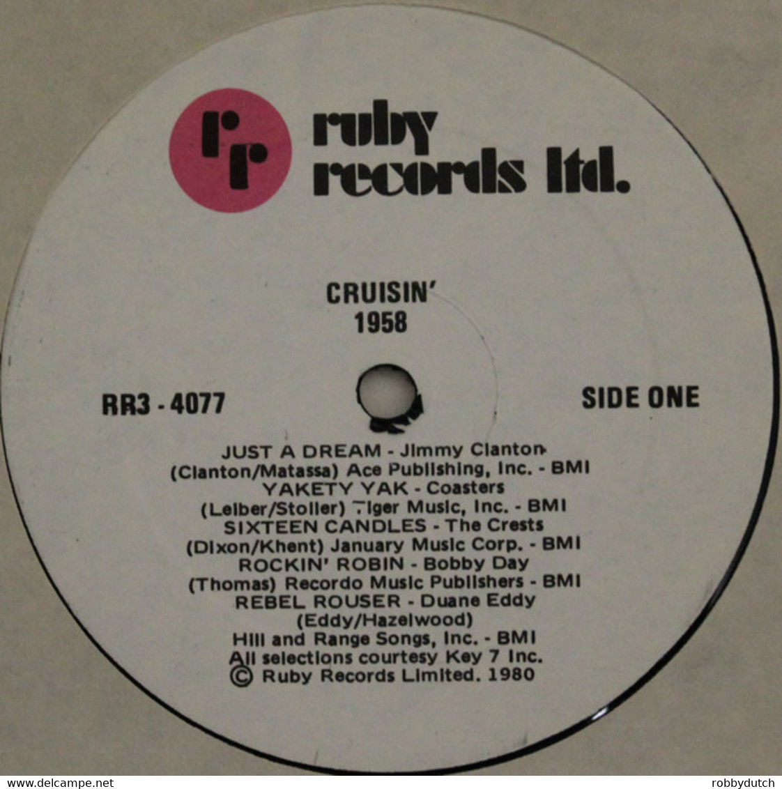 * LP * CRUISIN'  1958 - VARIOUS ARTISTS (Canada 1980) - Compilaties