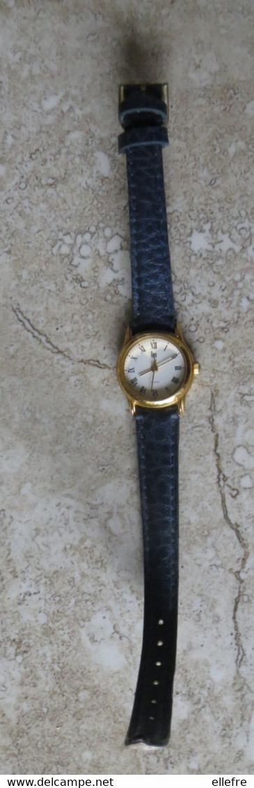 Montre Femme à Quartz Marque LIP - Avec Bracelet Dessus Synthétique Et Doublure Cuir En état D' Usage - Orologi Pubblicitari