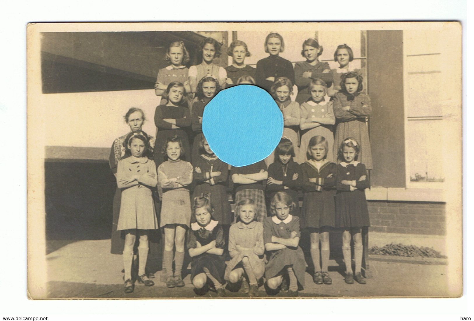 Photo Carte - Classe De Filles à HANEFFE En 1941...45 Envoyé Au Stalag VIII A - Guerre - Prisonnier - Armée Belge (b298) - Donceel