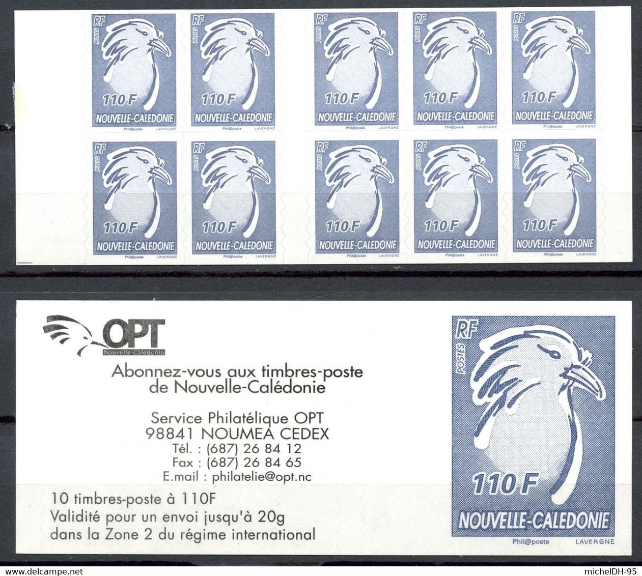 Nouvelle Calédonie - 2006 - Autoadhésif Carnet Le Cagou C976 - NEUF - No C976 - Cote 45,00 € - Cuadernillos