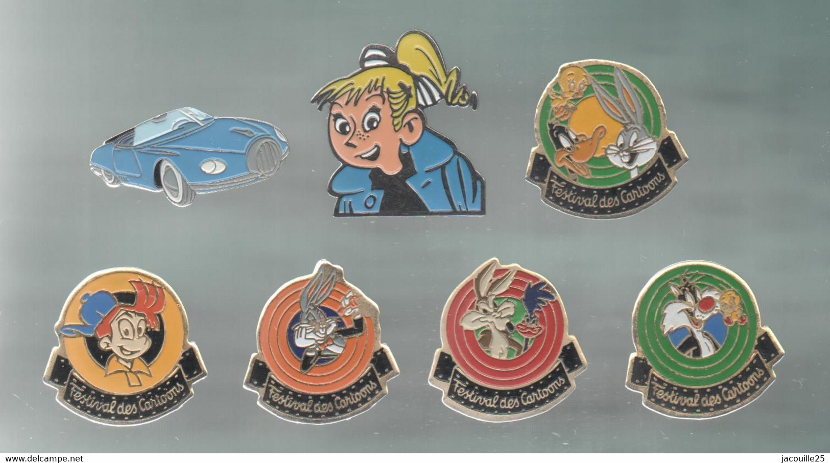 PINS PIN'S  DISNEY 1174 SPIROU FESTIVAL DES CARTOONS SPEEDY TITI BUGS AUTO  LOT 7 PINS - Disney