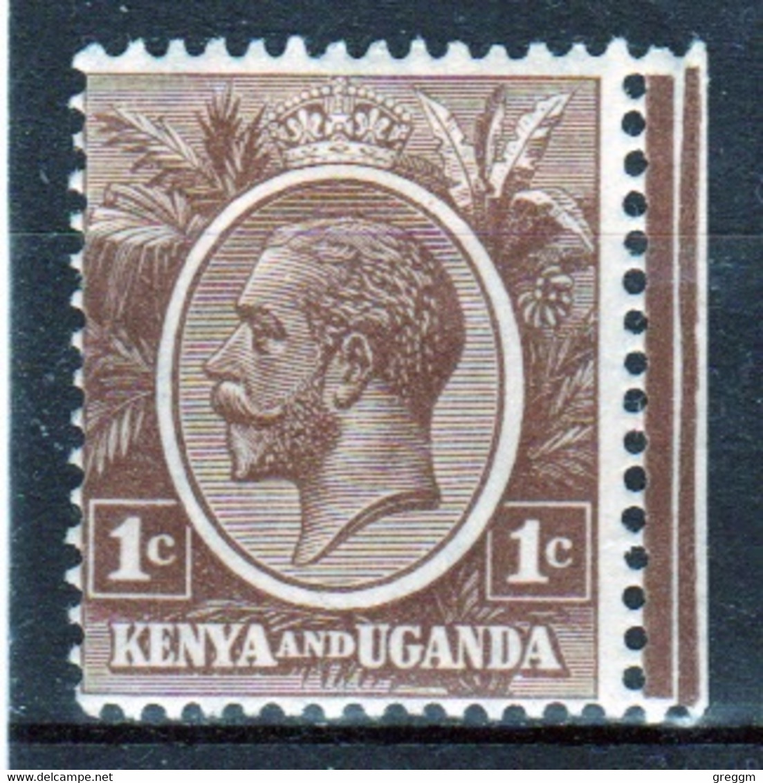 Kenya And Uganda 1922 King George V 1c In Mounted Mint Condition. - Kenya & Oeganda