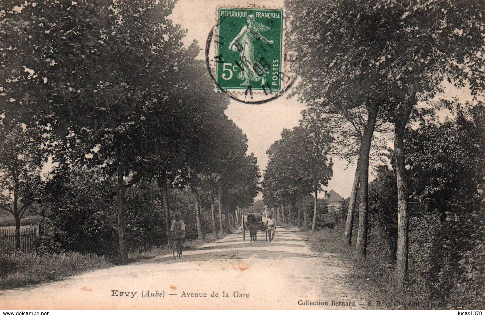 10 / ERVY / AVENUE DE LA GARE / ANIMEE ATTELAGE - Ervy-le-Chatel