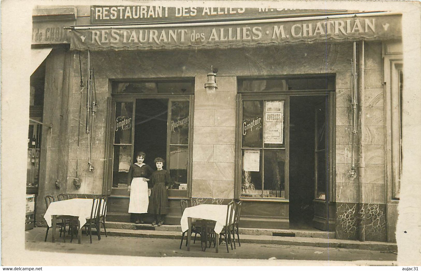 Dép 69 - Lyon 7 - Restaurant Des Alliés - M.Chatrian - Carte Photo - 33 Avenue Berthelot - état - Lyon 7