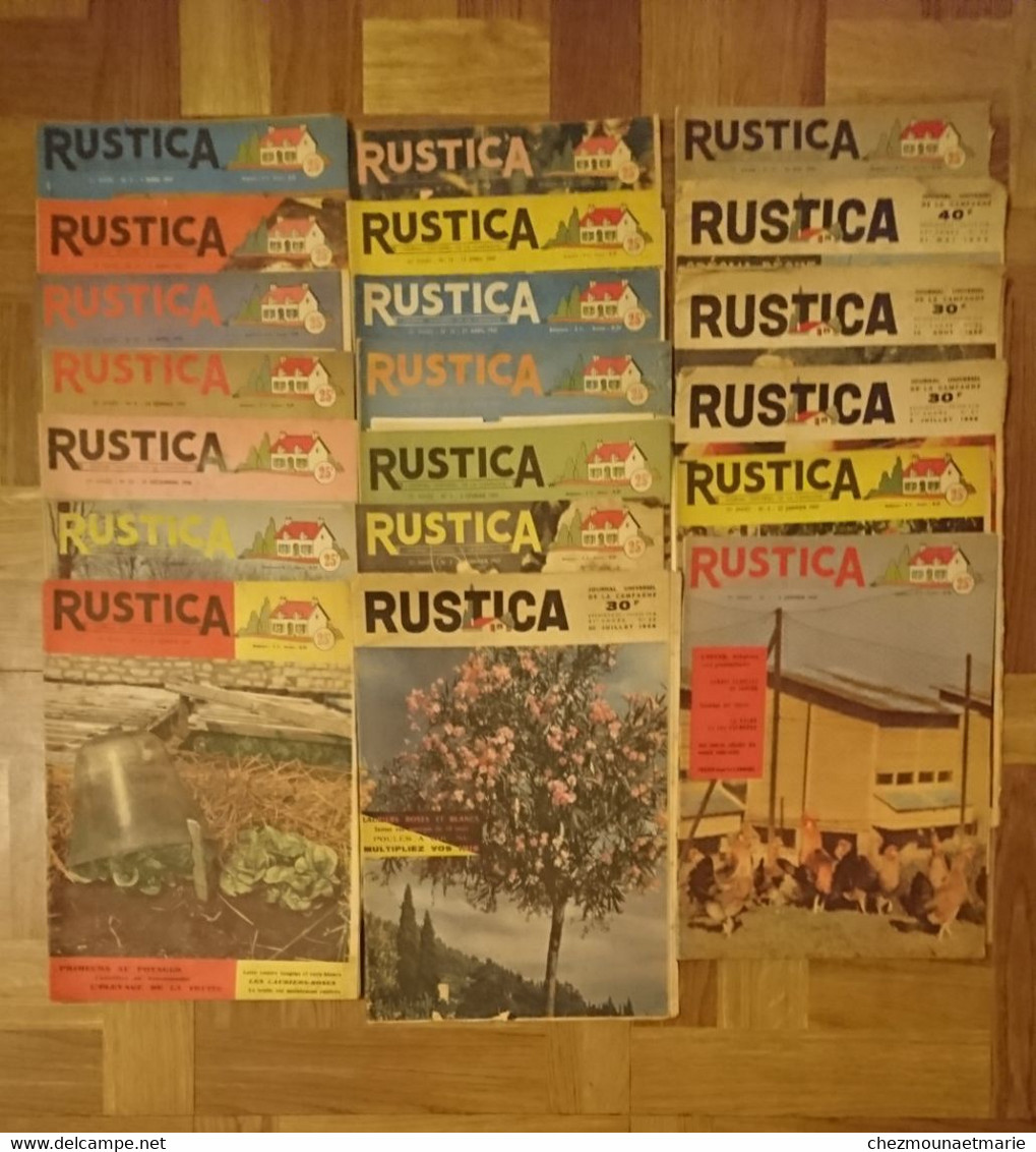 LOT DE 20 RUSTICA ANNÉES DONT 1956 1957 1958 1959 - Documentos Históricos