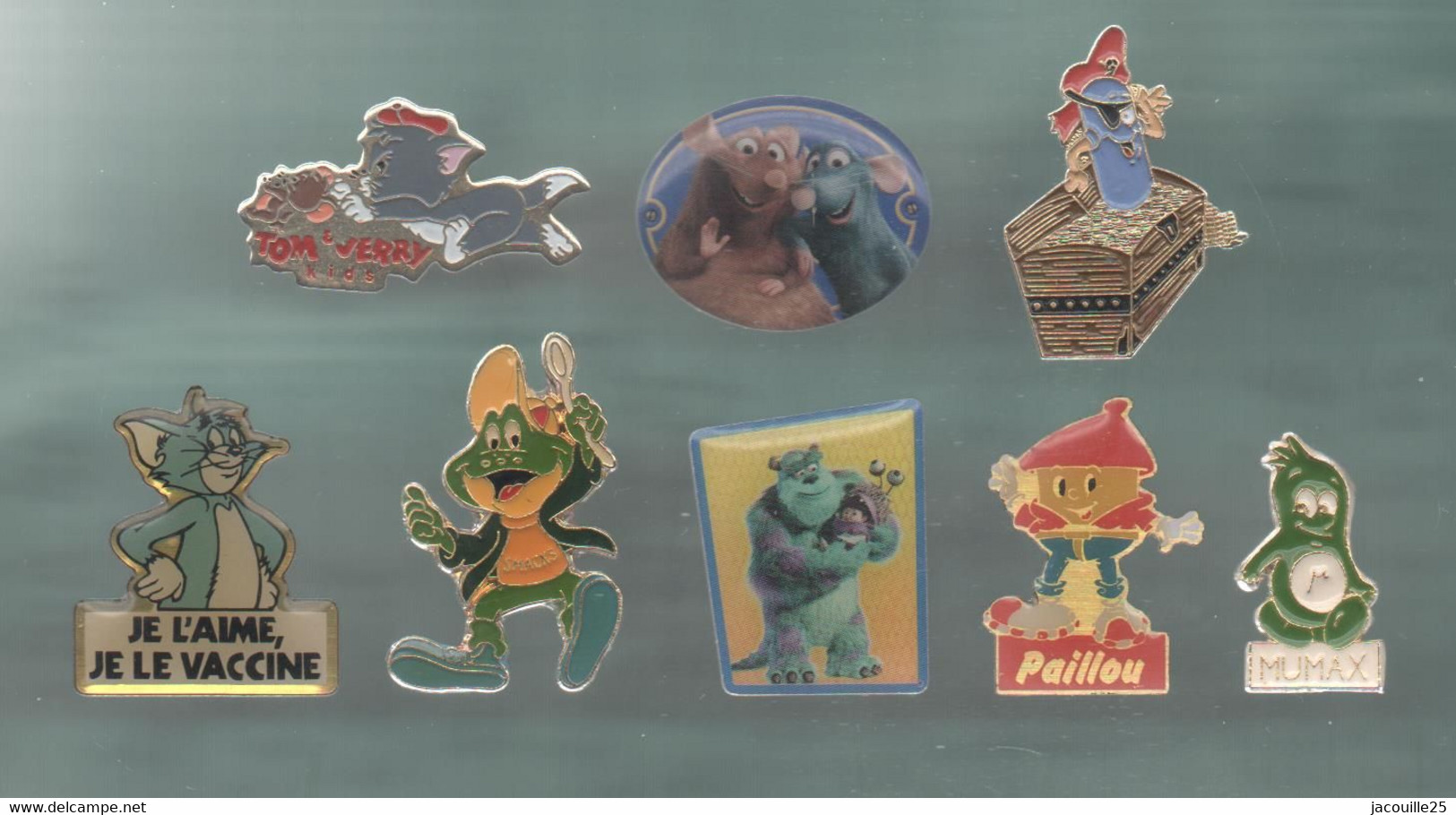 PINS PIN'S DISNEY 1183 TOM ET JERRY PAILLOU SMACKS GRENOUILLE MUMAX  LOT 8 PINS - Disney