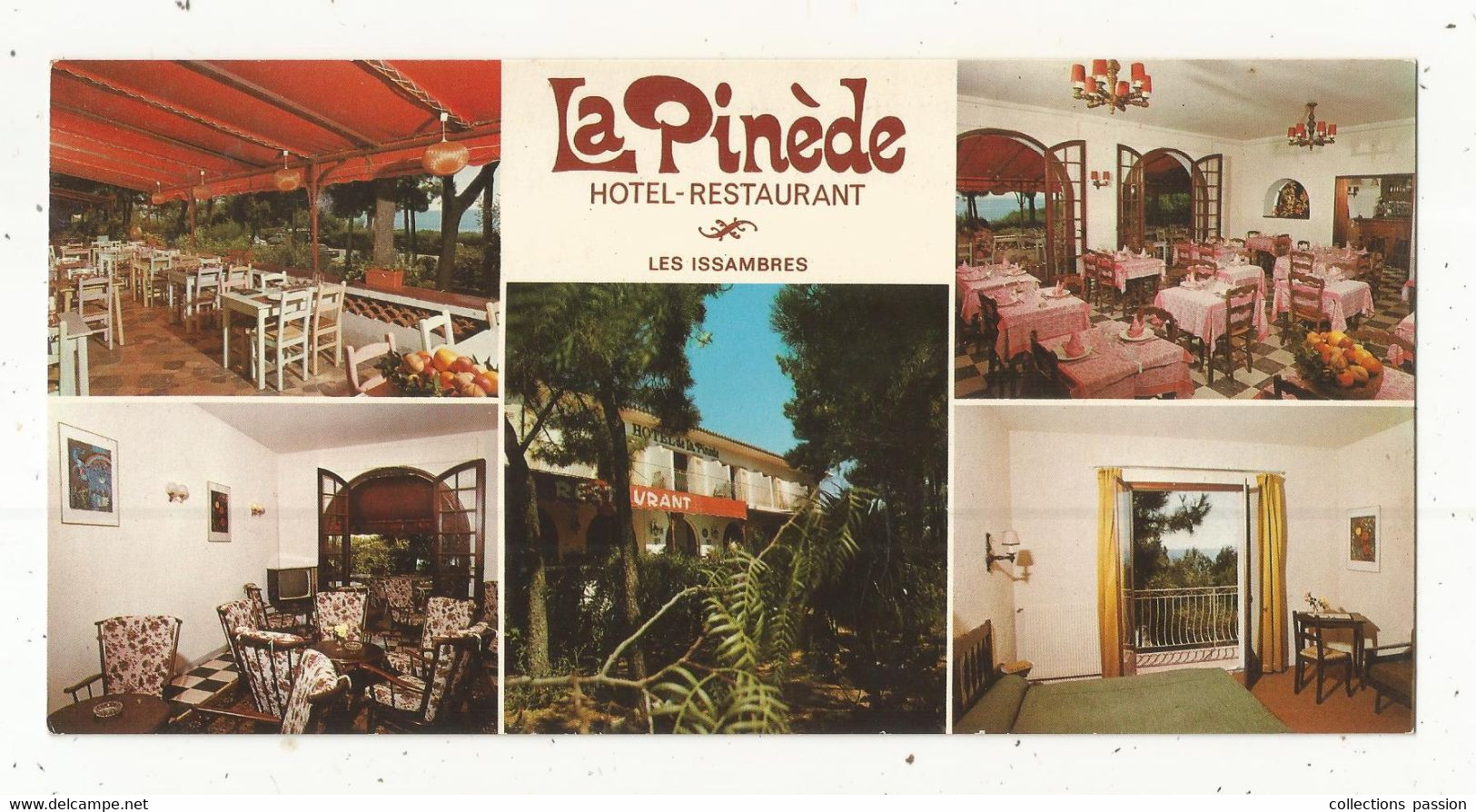 Cp , Panoramique, Multivues, 210 X 105 Mm , Hotel-restaurant LA PINEDE, 83, Var , LES ISSAMBRES , Vierge, Frais Fr 1.75e - Hotels & Restaurants