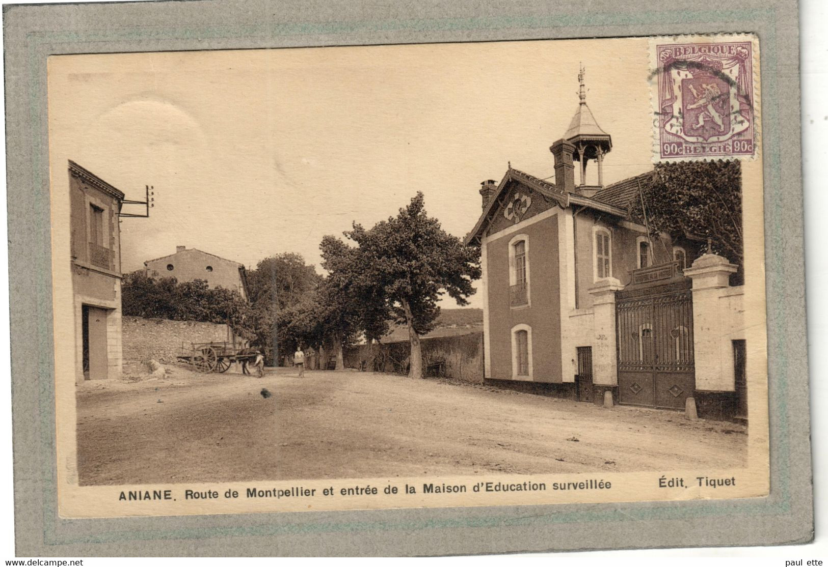 CPA - (34) ANIANE - Aspect De La Route De Montpellier Et L'entrée De La Maison D'Education En 1945 - Aniane