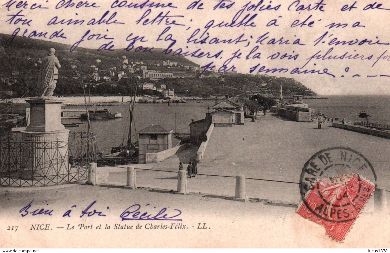 06 / NICE / LE PORT ET LA STATUE DE CHARLES FELIX /  PRECURSEUR LL 217 - Tráfico Rodado - Auto, Bus, Tranvía