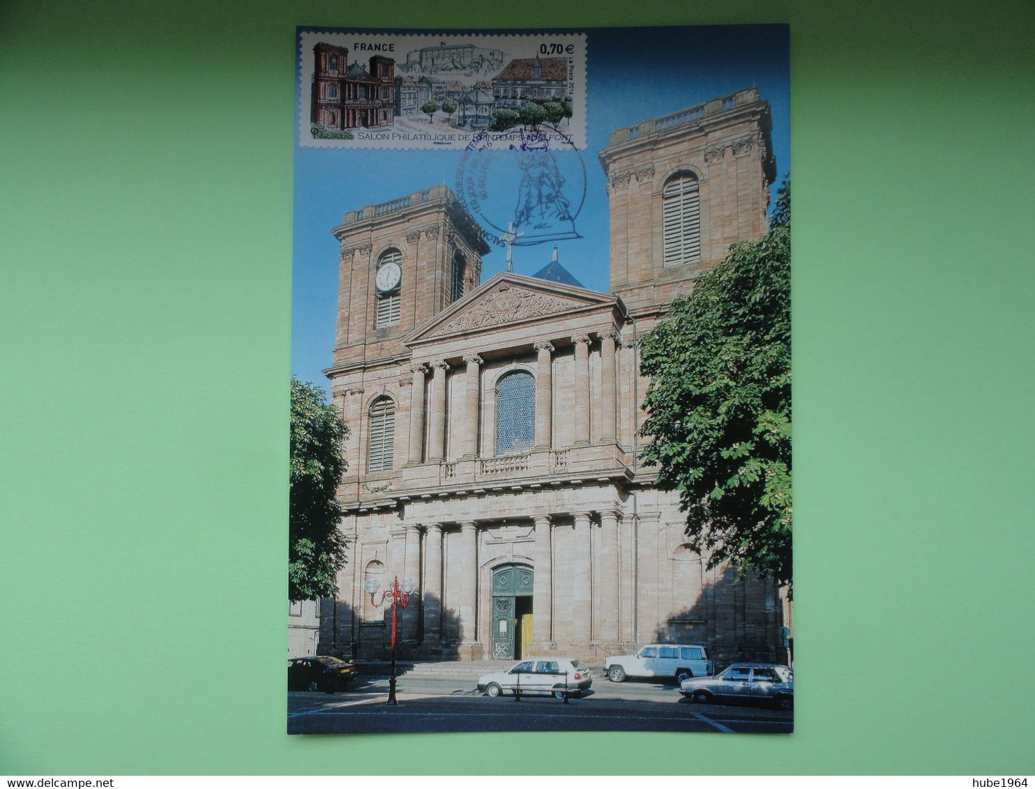 CARTE MAXIMUM CARD EGLISE SAINT CHRISTOPHE DE BELFORT FRANCE - Eglises Et Cathédrales