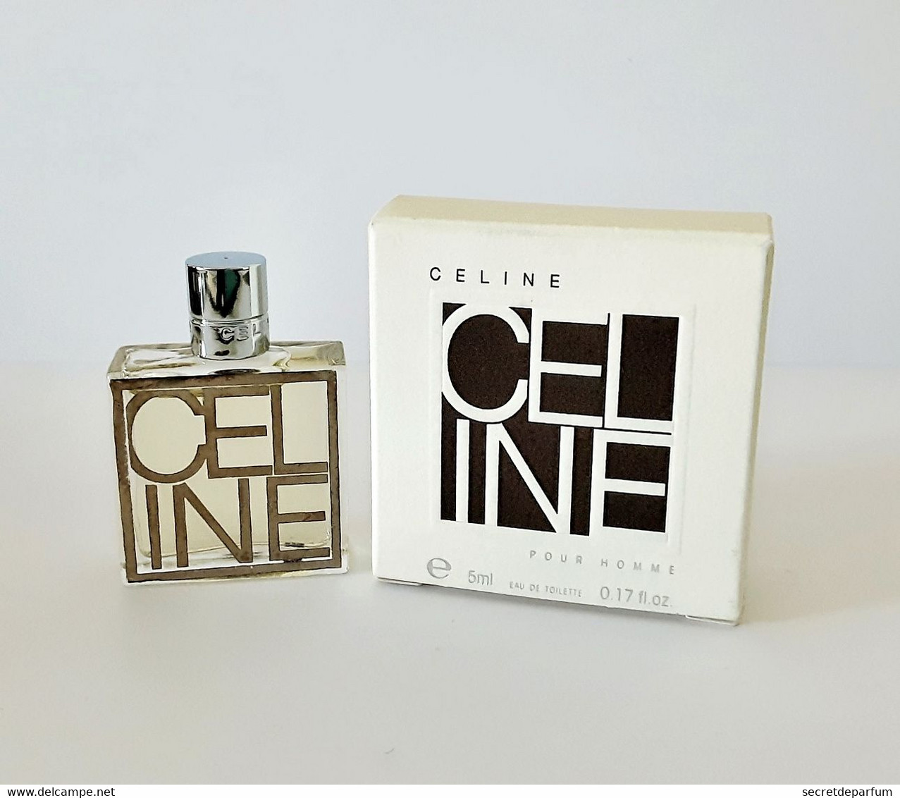 Miniatures De Parfum  CÉLINE POUR HOMME De CÉLINE  EDT   5 Ml  + Boite - Miniatures Hommes (avec Boite)