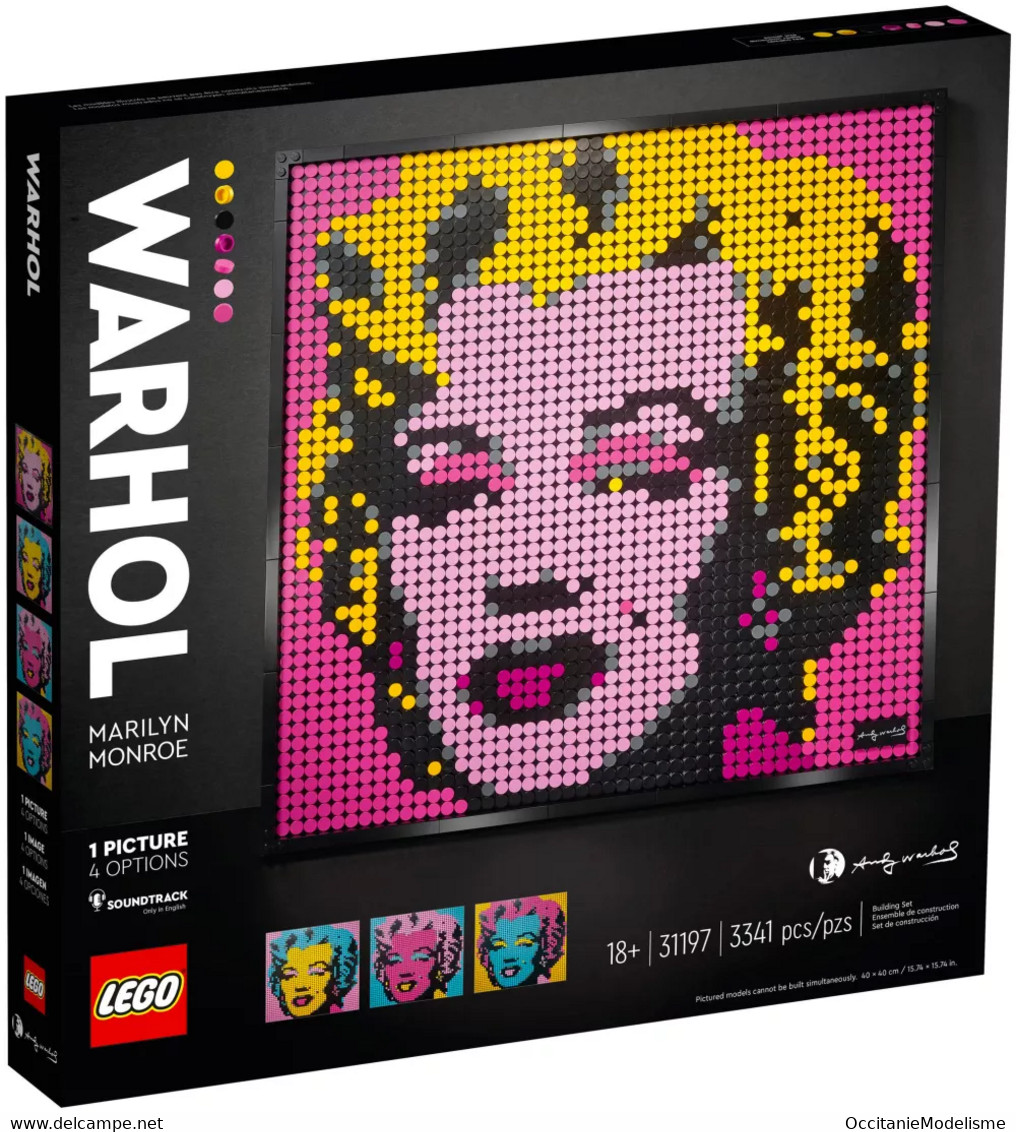 Lego Art - Andy Warhol's MARILYN MONROE Tableau Portrait Déco Réf. 31197 NBO Neuf - Non Classificati