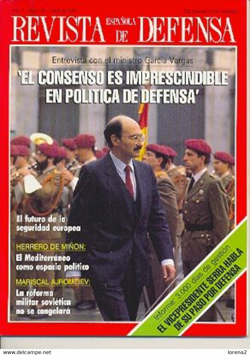 Revista Española De Defensa, Abril De 1991. Nº 38.  Reesde-38 - Spagnolo