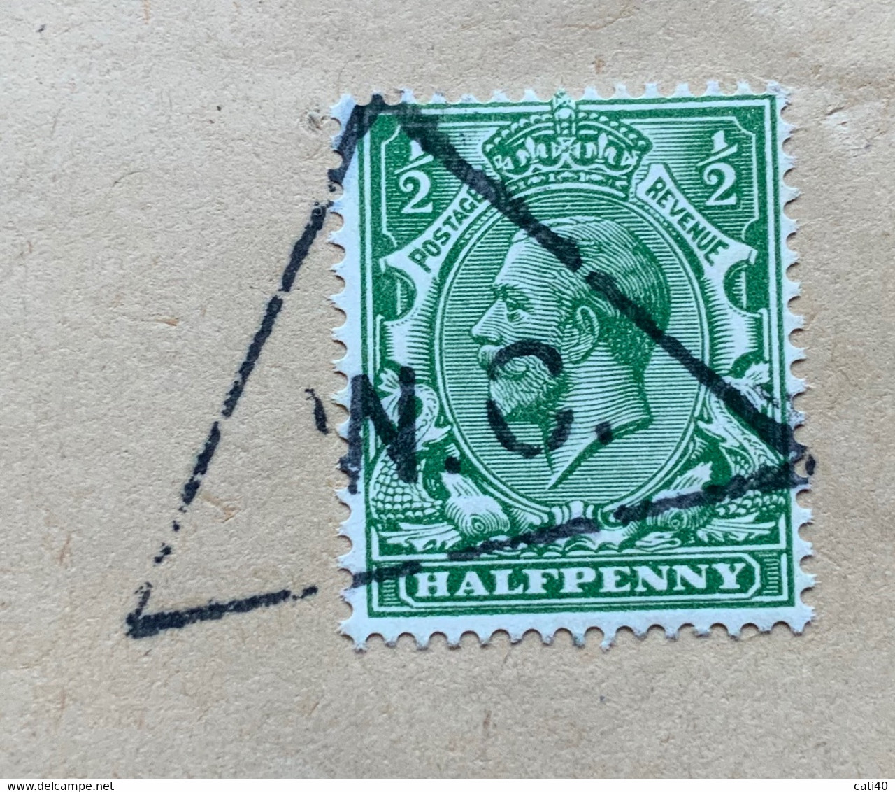 GRAN BRETAGNA -ENVELOPE  ADVERTISING ISIDORE JOSEPH FROM LONDON With Half Penny ANNULLO TRIANGOLO W.C. TO GENOVA - Covers & Documents