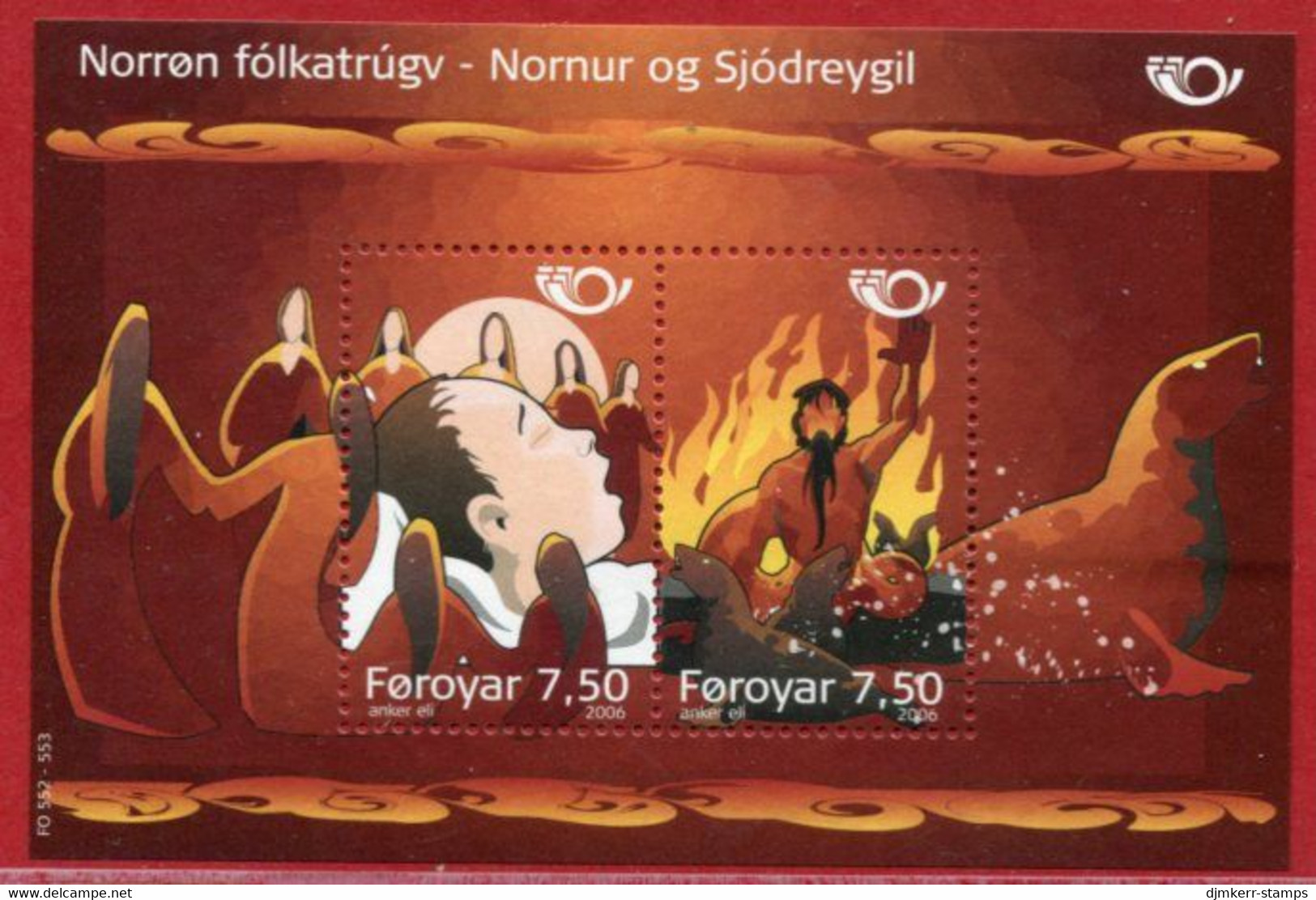 FAEROE ISLANDS 2006 Nordic Mythology Block MNH / **.  Michel Block 19; SG MS519 - Faroe Islands