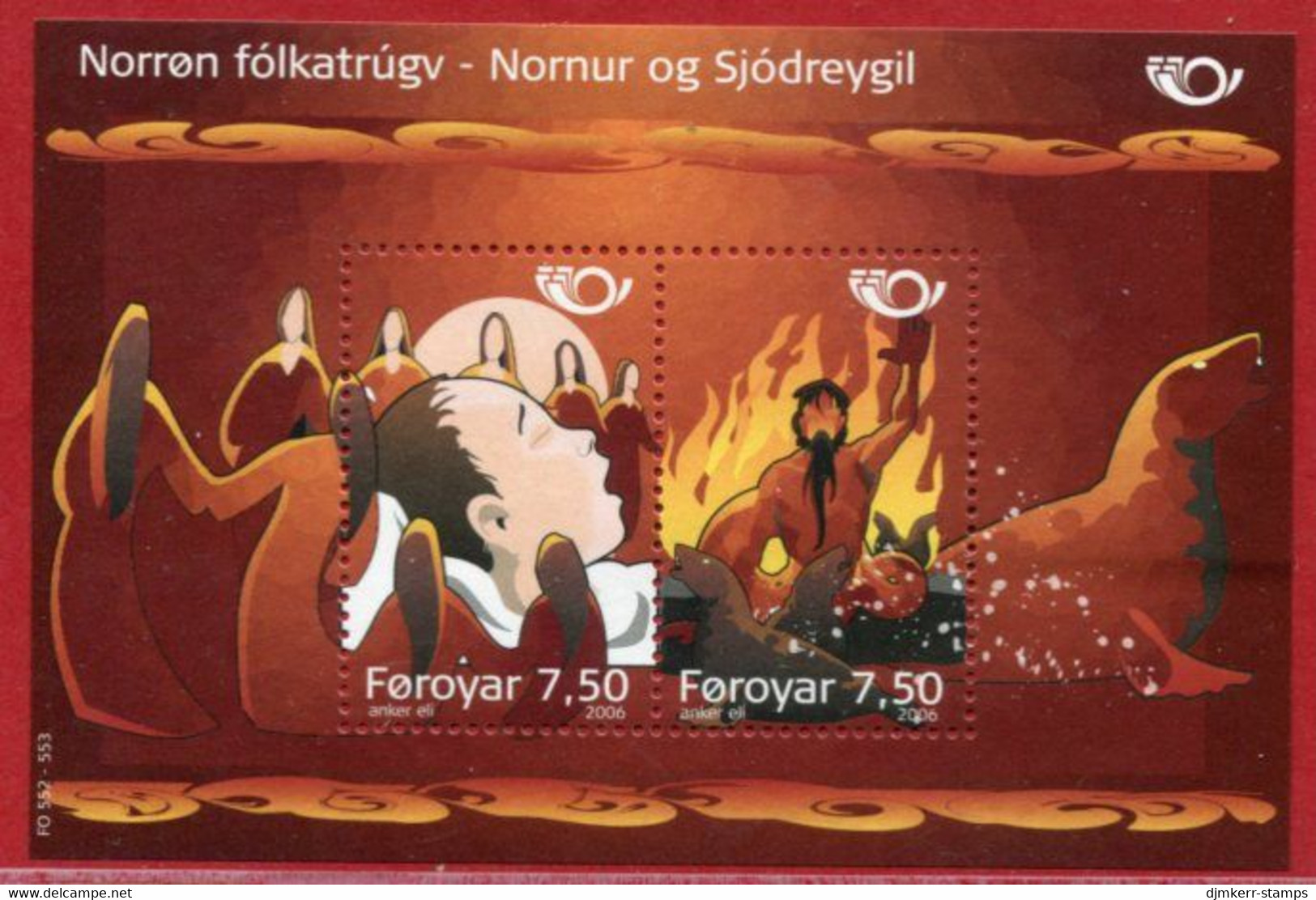 FAEROE ISLANDS 2006 Nordic Mythology Block MNH / **.  Michel Block 19; SG MS519 - Islas Faeroes