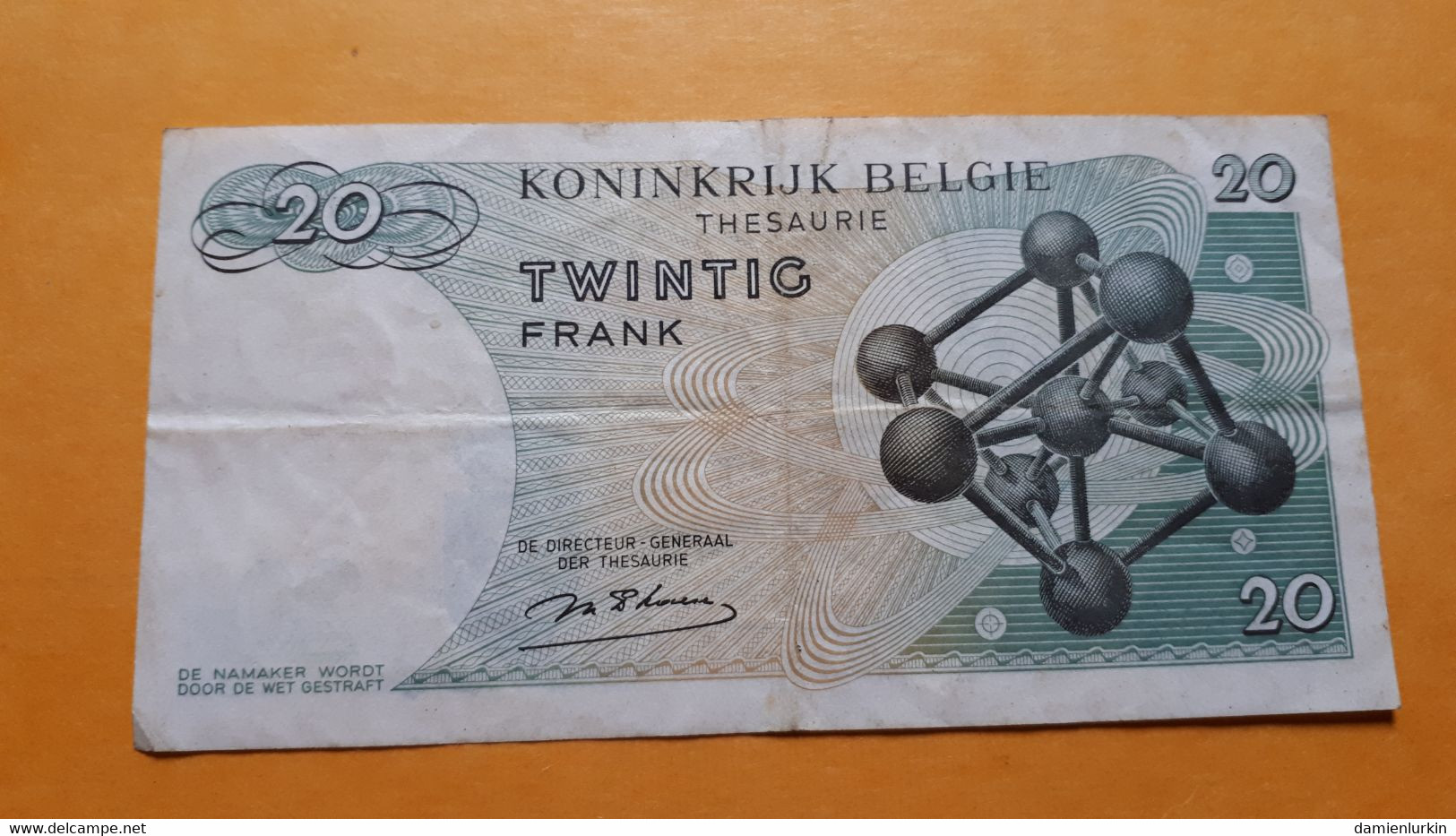 BELGIQUE/BELGIE/BELGIEN ATOMIUM 20 FR 1964 D'HAESE SERIE V P-138a.1 - 20 Francs