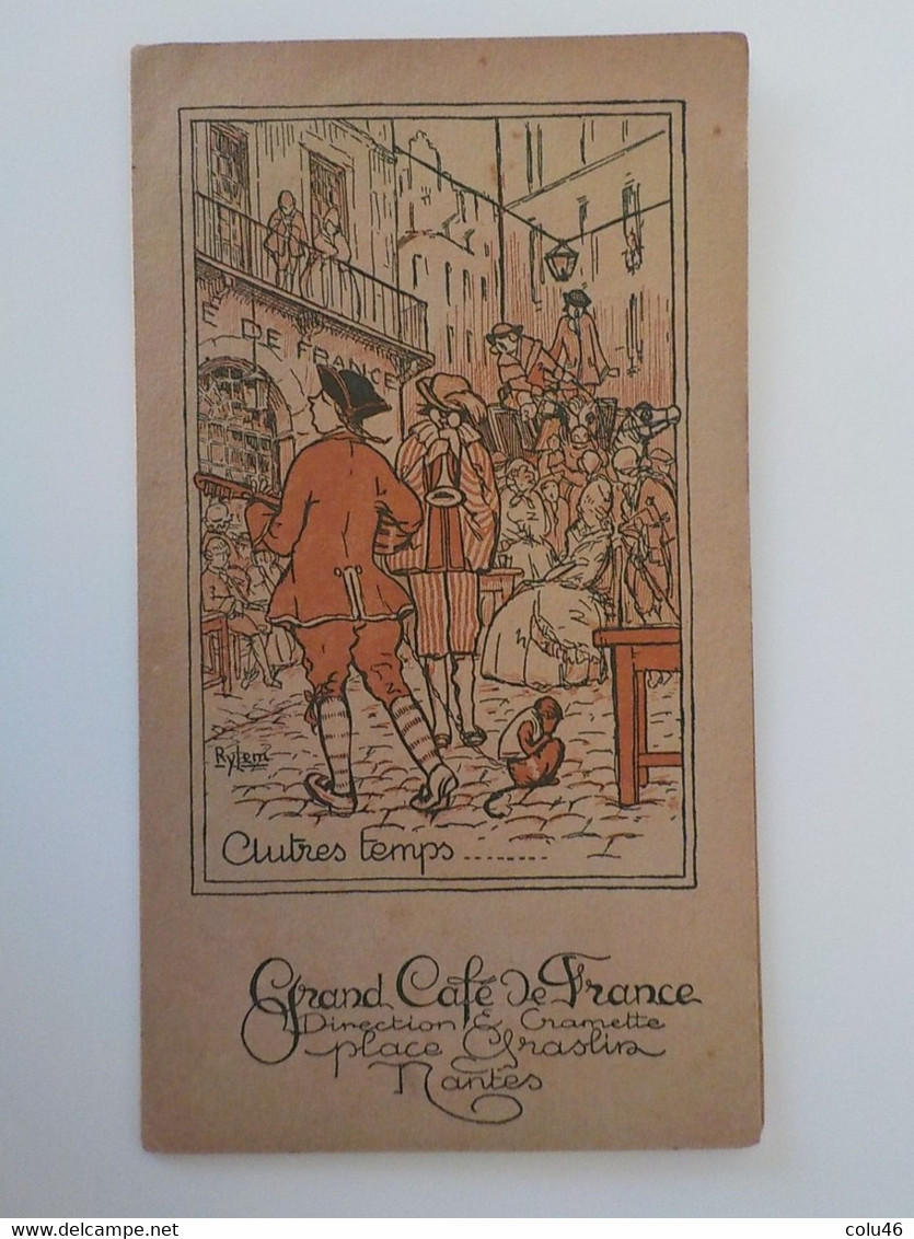 1927 Nantes Grand Café De France Place Graslin Illustr Rytem Programme Musical Festival Saint-Saens Tramway Royale - Nantes