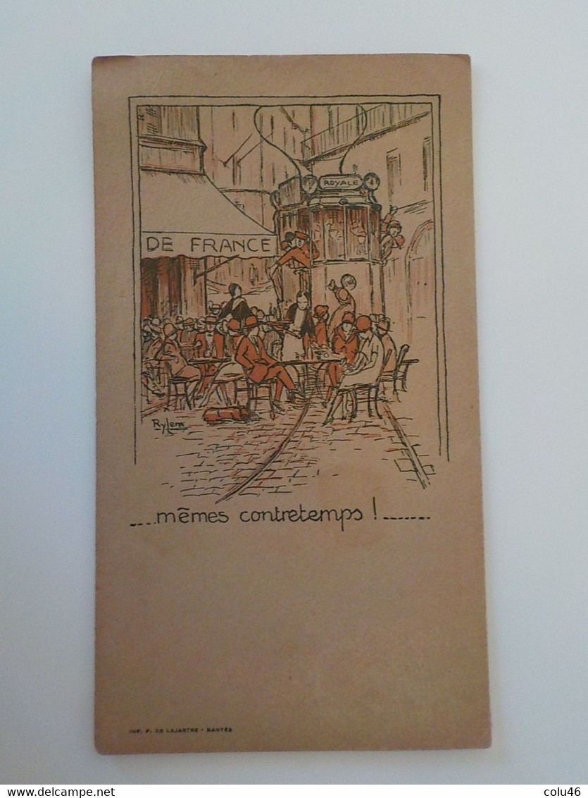 1927 Nantes Grand Café De France Place Graslin Illustr Rytem Programme Musical Festival Saint-Saens Tramway Royale - Nantes